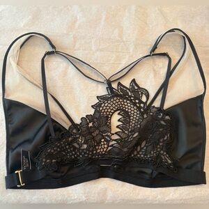 Victoria's Secret Black and Nude Lace Bralette.
